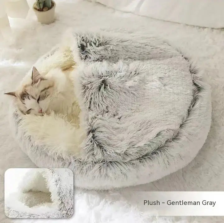 2-in-1 Dog & Cat Bed - Plush Warm Winter Bed for Pets Directbuyers