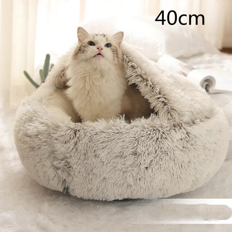 2-in-1 Dog & Cat Bed - Plush Warm Winter Bed for Pets Directbuyers