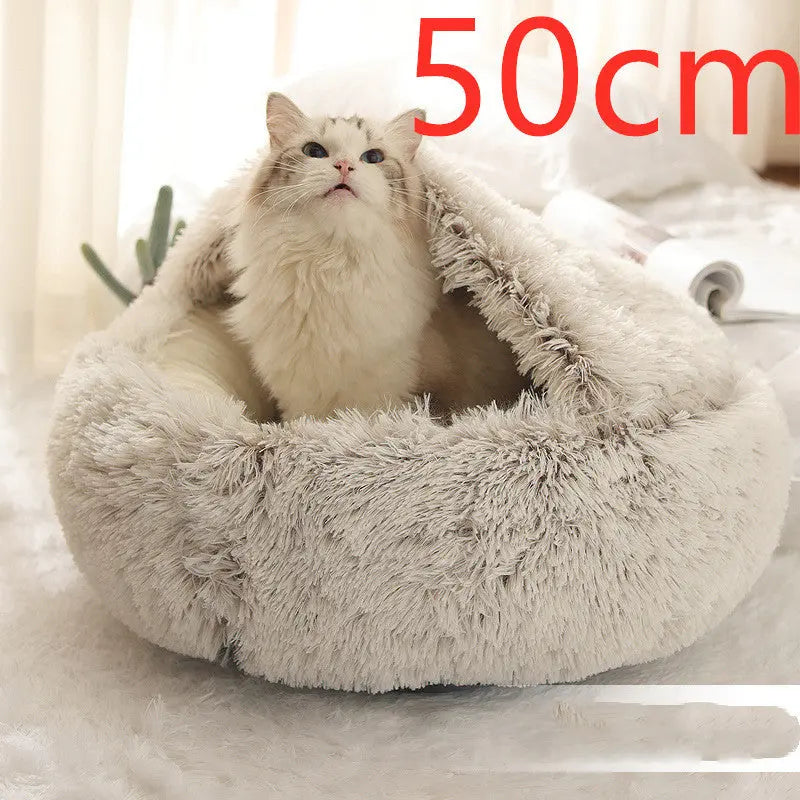 2-in-1 Dog & Cat Bed - Plush Warm Winter Bed for Pets Directbuyers