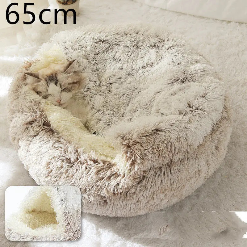 2-in-1 Dog & Cat Bed - Plush Warm Winter Bed for Pets Directbuyers