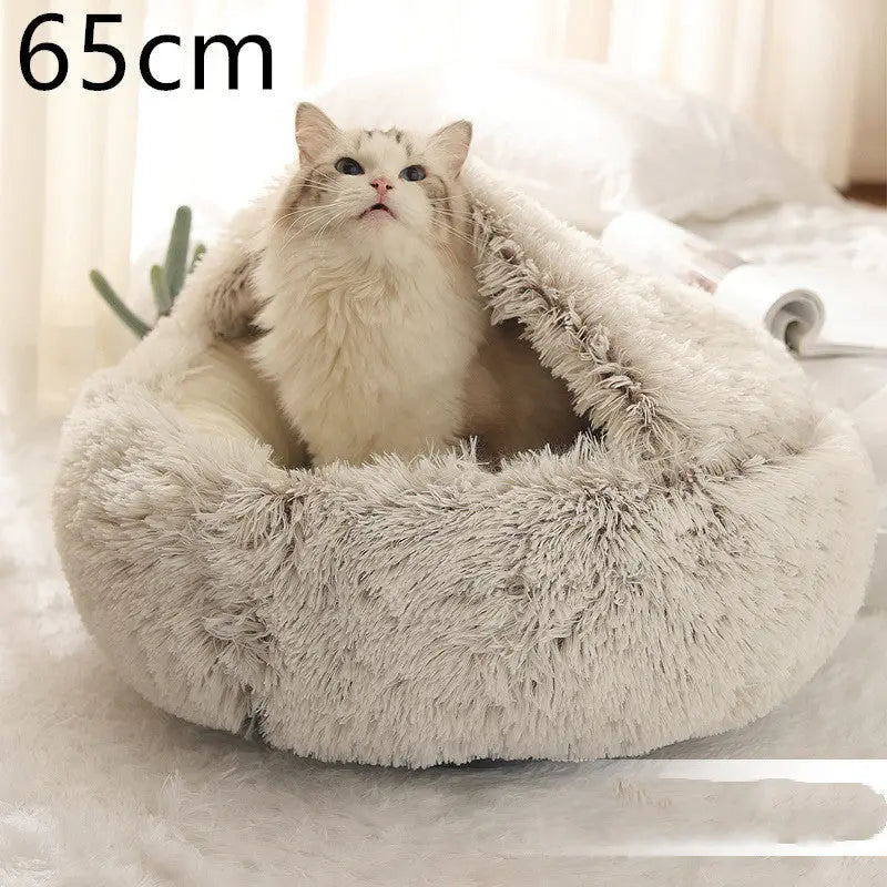 2-in-1 Dog & Cat Bed - Plush Warm Winter Bed for Pets Directbuyers