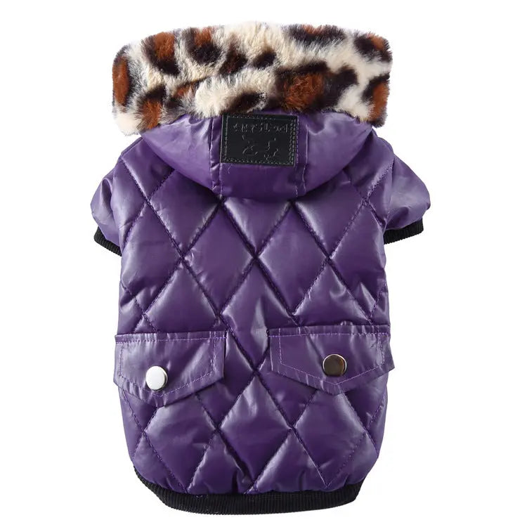 Cross-Border Pet Supplies - Autumn/Winter Dog Clothes with Fur Collar Coat Directbuyers