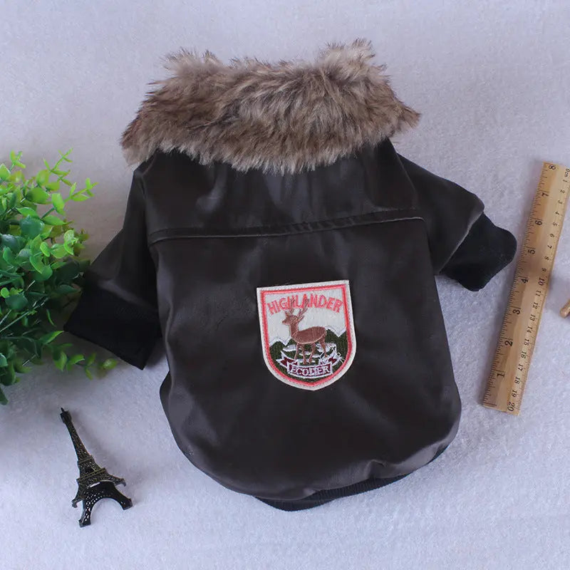 Pet Clothes Plush Leather Coat Directbuyers