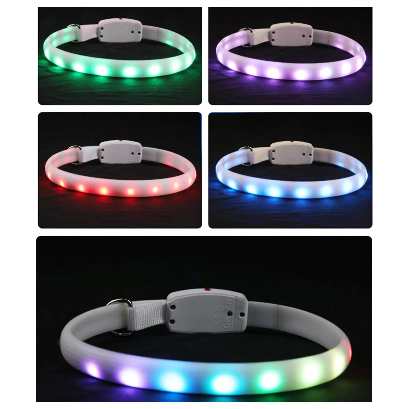 LED Pet Collar Pendant - Glowing Safety Collar for Dogs & Cats in Multiple Color - Directbuyers