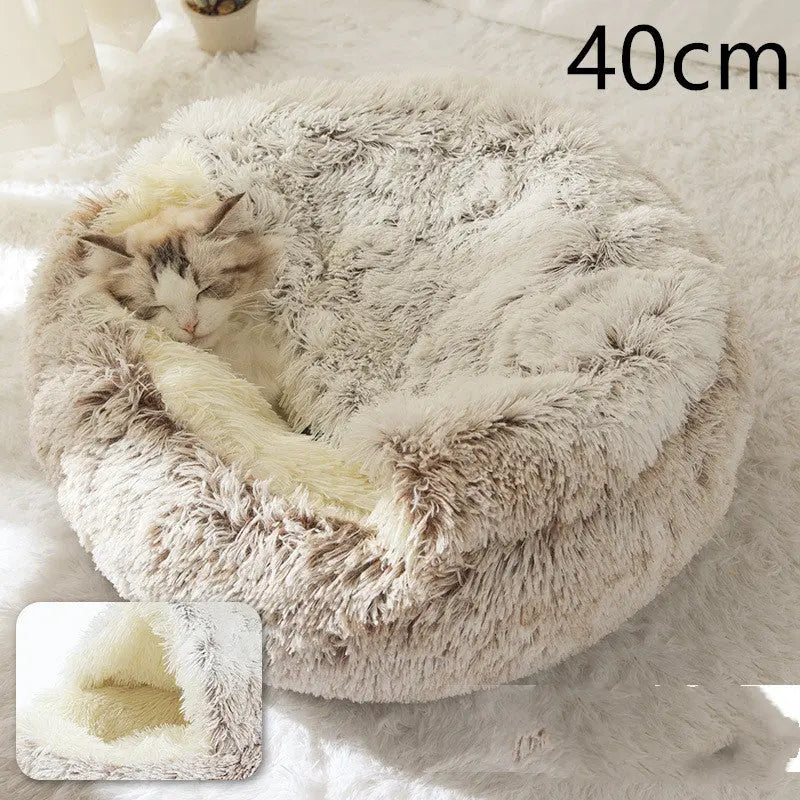 2-in-1 Dog & Cat Bed - Plush Warm Winter Bed for Pets Directbuyers