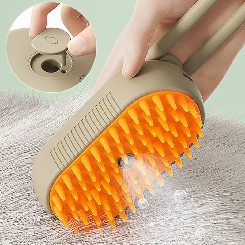 3-in-1 Cat & Dog Steam Brush - Electric Spray Grooming & Massage Comb - Directbuyers