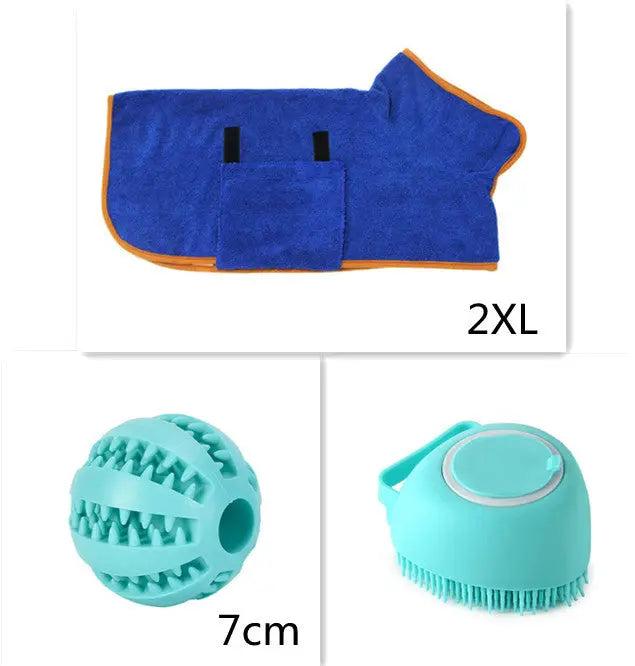 Silicone Dog Bath Massage Gloves - Grooming Brush for Dogs & Cats with Shampoo Dispensing - Directbuyers