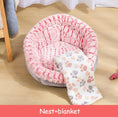 Carica l'immagine nel visualizzatore della galleria, Pet Bed Soft Non-Slip Plush Kennel Round Cat Dog Nest Cushion Directbuyers
