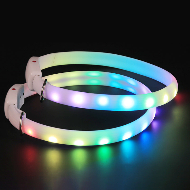 USB Rechargeable LED Dog Collar - Glowing Safety Necklace for Night Walking Directbuyers