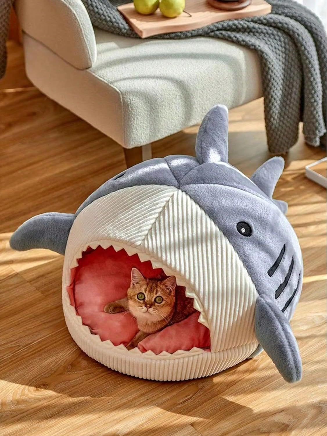 Cosy And Soft Hideout House For Cats With Shark Kennel Directbuyers