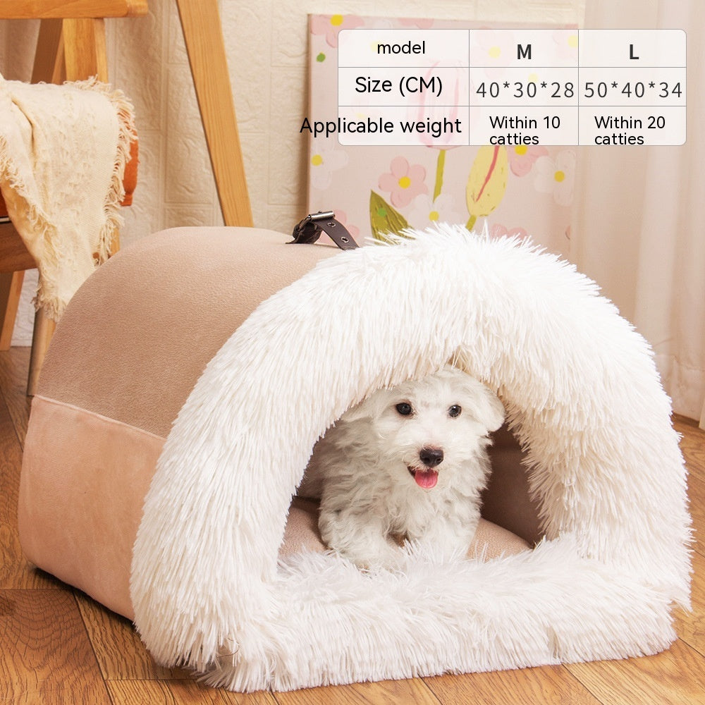 New Splice Portable Pet Nest - Warm, Moisture-Proof Dog & Cat Bed for Autumn/Winter Directbuyers