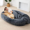 Carica l'immagine nel visualizzatore della galleria, Large Human Short Plush Dog Bed Directbuyers
