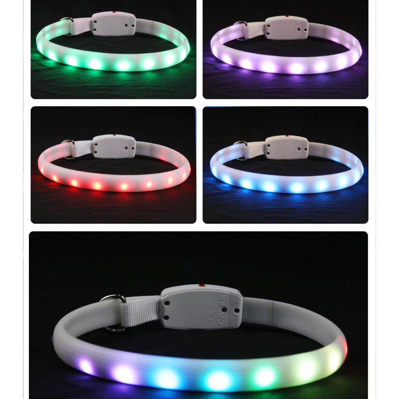 USB Rechargeable LED Dog Collar - Glowing Safety Necklace for Night Walking Directbuyers