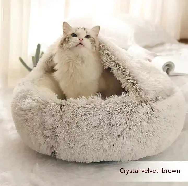 2-in-1 Dog & Cat Bed - Plush Warm Winter Bed for Pets Directbuyers