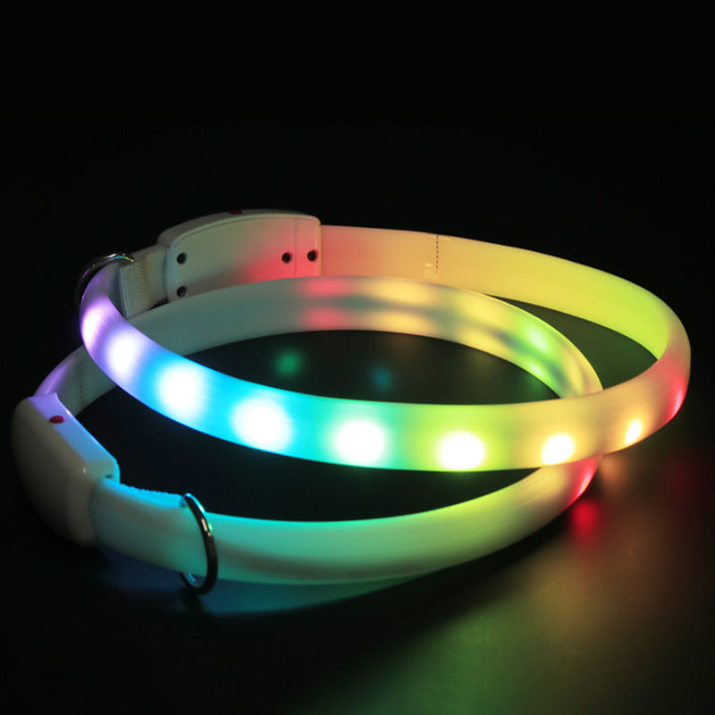 USB Rechargeable LED Dog Collar - Glowing Safety Necklace for Night Walking Directbuyers