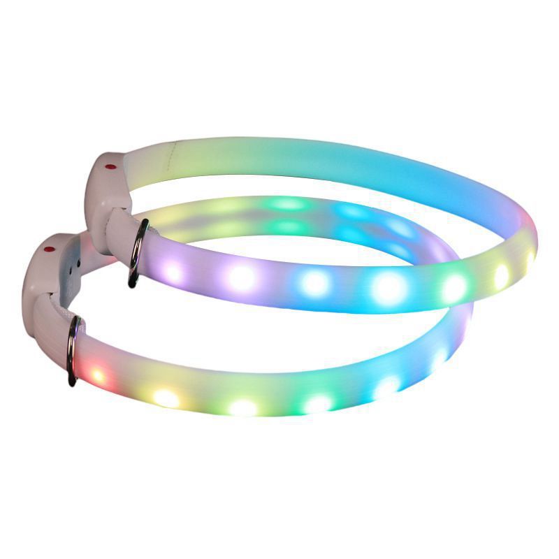 USB Rechargeable LED Dog Collar - Glowing Safety Necklace for Night Walking Directbuyers