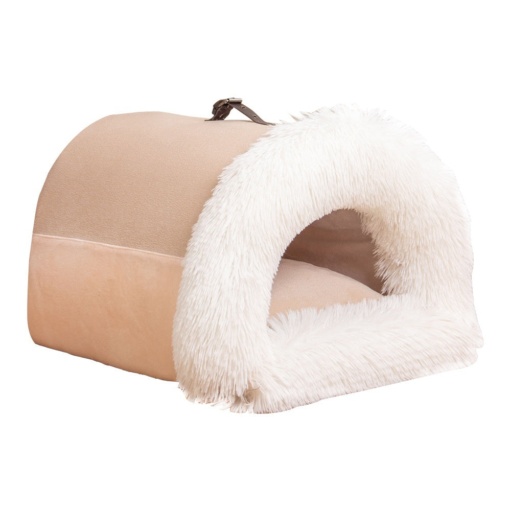 New Splice Portable Pet Nest - Warm, Moisture-Proof Dog & Cat Bed for Autumn/Winter Directbuyers