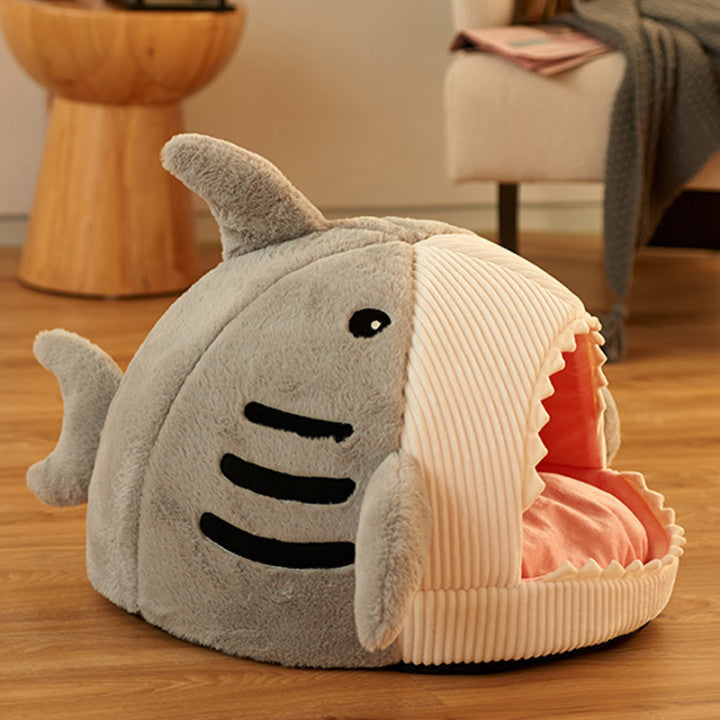 Cosy And Soft Hideout House For Cats With Shark Kennel Directbuyers