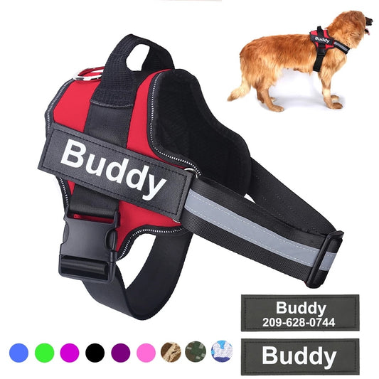 Personalized No-Pull Dog Harness - Reflective, Breathable & Adjustable Vest for All Sizes Directbuyers