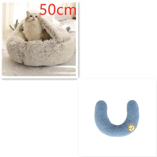 2-in-1 Dog & Cat Bed - Plush Warm Winter Bed for Pets Directbuyers