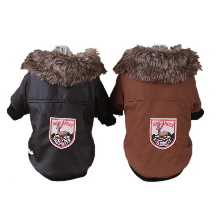 Pet Clothes Plush Leather Coat Directbuyers