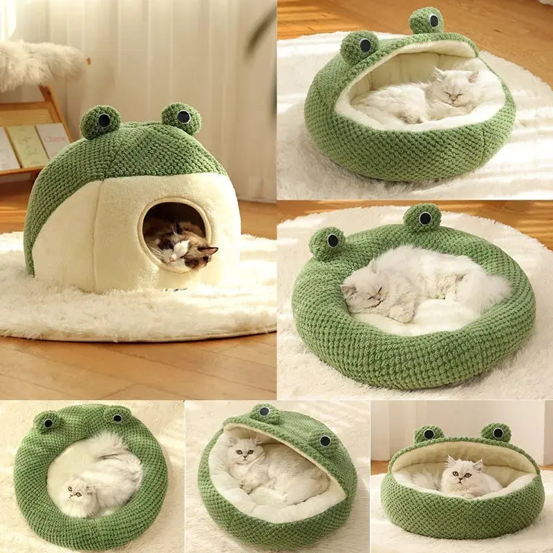 Little Frog Series Pet Nest - Warm Plush Mat for Cats & Dogs up to 5kg Directbuyers