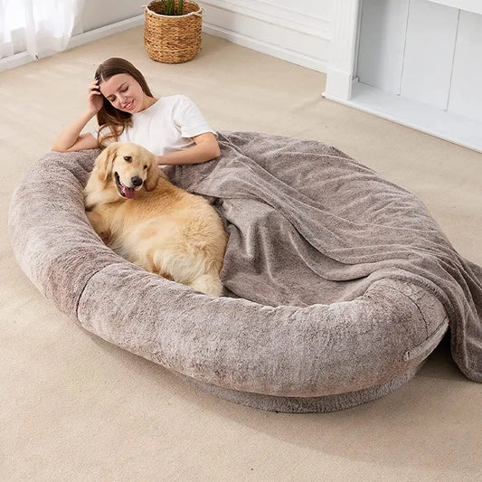 Large Human Short Plush Dog Bed Directbuyers