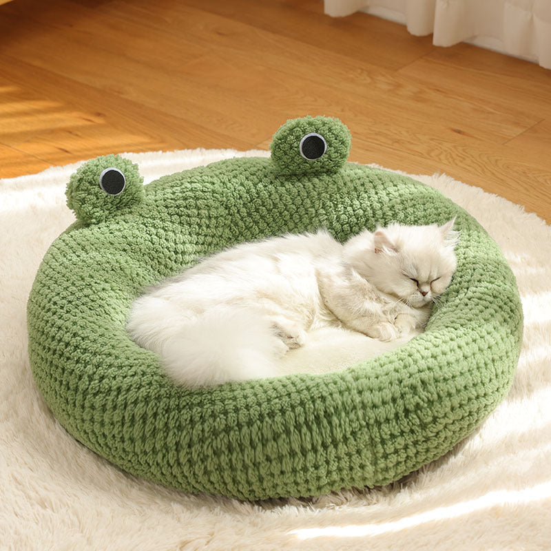 Little Frog Series Pet Nest - Warm Plush Mat for Cats & Dogs up to 5kg Directbuyers