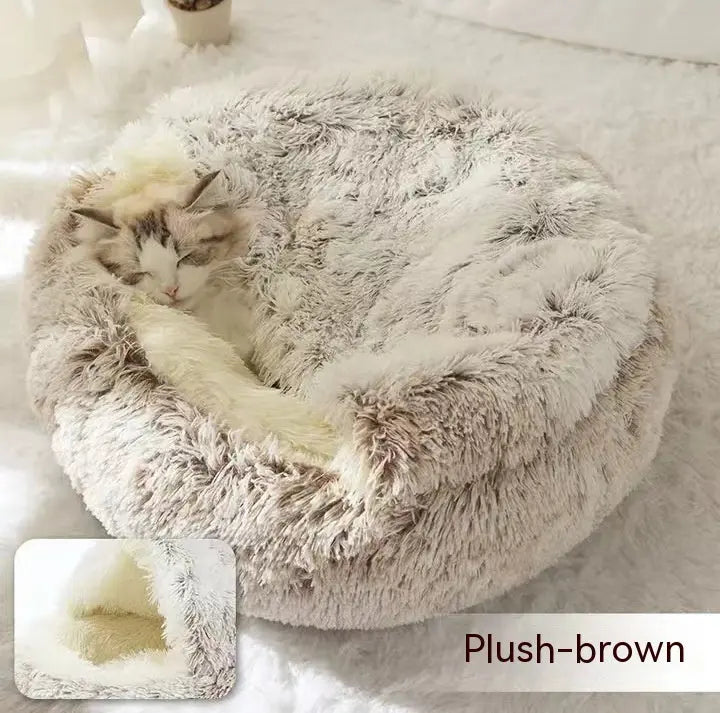 2-in-1 Dog & Cat Bed - Plush Warm Winter Bed for Pets Directbuyers