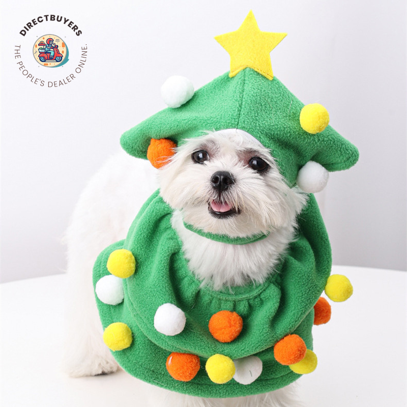 Christmas Pet Costume Funny Christmas Tree Clothes Dogs and Cats